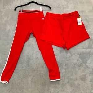 Eleven By Venus Williams  In Bloom Lounge Shorts & Retro Daze Leggings Size M